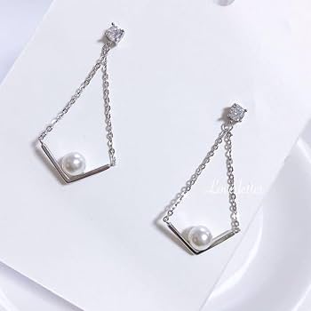 Amazon.co.jp: パールチェーンピアス 韓国ドラマ キム秘書 パク